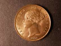 London Coins : A124 : Lot 525 : Halfpenny 1855 Peck 1543 UNC with about 75% lustre Ex-PCGS MS64 RB