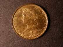 London Coins : A124 : Lot 537 : Halfpenny 1860 Toothed Border Freeman 261 dies 2+B (R12) UNC with approximately 50% lustre and s...