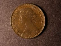 London Coins : A124 : Lot 541 : Halfpenny 1860 Toothed Border Proof Freeman 263 dies 2+B toned nFDC formerly in a CGS UK holder attr...