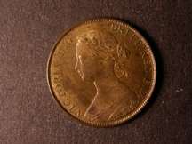 London Coins : A124 : Lot 545 : Halfpenny 1861 Freeman 270 dies 4+E (R14) LCW on rock A/UNC with a slight weakness of strike in the ...