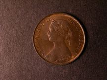 London Coins : A124 : Lot 546 : Halfpenny 1861 Freeman 273 dies 4+G Toned UNC with a small trace of lustre 
