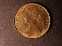 London Coins : A124 : Lot 566 : Halfpenny 1867 Freeman 300 dies 7+G UNC with considerable lustre, some toning on the bust