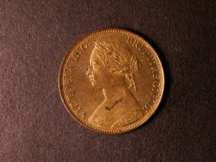 London Coins : A124 : Lot 584 : Halfpenny 1875H Freeman 323 dies 13+K* Lustrous UNC with a carbon stain on the portrait