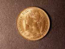 London Coins : A124 : Lot 598 : Halfpenny 1881 Freeman 342 dies 15+O UNC with about 75% lustre