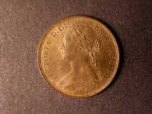 London Coins : A124 : Lot 599 : Halfpenny 1881 Freeman 343A dies 15*+O* Lustrous UNC