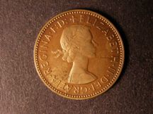London Coins : A124 : Lot 627 : Halfpenny 1954 Proof Freeman 467 dies 3+A nFDC with light handling marks on the obverse