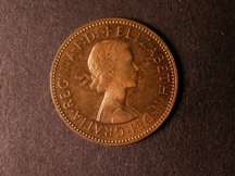 London Coins : A124 : Lot 630 : Halfpenny 1960 Bronze Proof Freeman 486 dies 3+E nFDC almost fully lustrous with some toning 