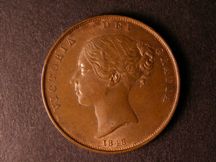 London Coins : A124 : Lot 648 : Penny 1848 8 over 7 Peck 1495 UNC/GEF with traces of lustre