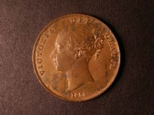 London Coins : A124 : Lot 658 : Penny 1854 Plain Trident Peck 1506 EF with some lustre, the obverse with some uneven tone