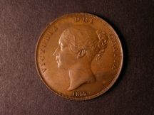 London Coins : A124 : Lot 659 : Penny 1855 Ornamental Trident A/UNC and nicely toned