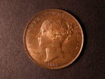 London Coins : A124 : Lot 660 : Penny 1855 Plain Trident Peck 1509 UNC with around 70% lustre