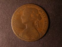 London Coins : A124 : Lot 676 : Penny 1860 Beaded Border Freeman 7 dies 1+C VG Rare