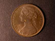 London Coins : A124 : Lot 698 : Penny 1861 Freeman 29 dies 6+D toned UNC with traces of lustre