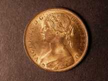 London Coins : A124 : Lot 699 : Penny 1861 Freeman 33 dies 6+G UNC with about 80% lustre