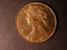 London Coins : A124 : Lot 705 : Penny 1865 Freeman 50 dies 6+G a few carbon spots otherwise UNC and retaining almost full mint lustr...