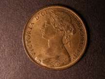 London Coins : A124 : Lot 708 : Penny 1867 Freeman 53 dies 6+G UNC with almost full, slightly subdued lustre