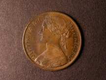 London Coins : A124 : Lot 714 : Penny 1870 Freeman 60 dies 6+G GEF with traces of lustre and a couple of spots on the obverse
