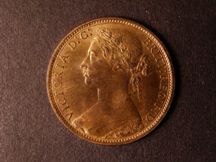 London Coins : A124 : Lot 735 : Penny 1875 Freeman 82 dies 8+J UNC with about 75% lustre