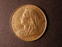 London Coins : A124 : Lot 792 : Penny 1898 Freeman 149 dies 1+B UNC with almost full lustre and a verdigris spot on the reverse rim