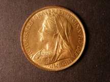 London Coins : A124 : Lot 793 : Penny 1899 Freeman 150 dies 1+B Wide 99 in date UNC with good lustre