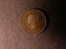 London Coins : A124 : Lot 850 : Quarter Farthing 1853 Copper Proof Peck 1614 GEF with a couple of corrosion spots and some scratches...