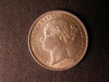 London Coins : A124 : Lot 891 : Shilling 1885 ESC 1345 GEF nicely toned