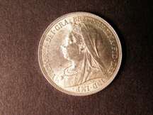 London Coins : A124 : Lot 897 : Shilling 1895 Small Rose ESC 1364 GEF/UNC