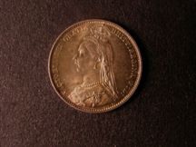 London Coins : A124 : Lot 950 : Sixpence 1892 ESC 1760 UNC nicely toned Ex-Cheshire Collection Ex-NGC MS65