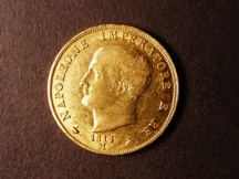 London Coins : A126 : Lot 528 : Italian States Kingdom of Napoleon 40 Lire 1814 M KM#12 GVF/EF