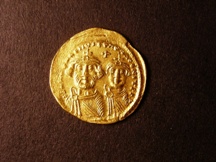 London Coins : A126 : Lot 738 : Byzantine Gold Solidus Heraclius (AD 610-641) NN HERACLIYS ET HERA CONST PP AVG facing busts of Hera...