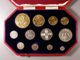 London Coins : A127 : Lot 1322 : Proof Set 1911 Long Set 12 coins &pound;5 to Maundy Penny aFDC some hairlines, silver bright in ...