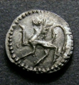 London Coins : A129 : Lot 1040 : Anglo-Saxon Northumbria silver Sceat Eadberht (737-758) as S.847 Reads EDT BEREhTVT, reverse a s...