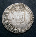London Coins : A129 : Lot 1061 : Groat Henry VIII Posthumous issue Bristol Mint S.2406 mintmark WS monogram Good Fine
