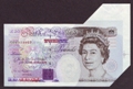 London Coins : A130 : Lot 101 : ERROR &pound;20 Gill B358 issued 1991 prefix C64, fold with extra paper at right & missing r...