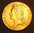 London Coins : A130 : Lot 1180 : Five Guineas 1741 41 over 38 DECIMO QVARTO S.3663A NVF/VF with hints of red tone around the rims