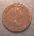London Coins : A130 : Lot 1252 : Guinea 1798 Pattern in darker Bronzed Copper by Kuchler, Plain edge with Reverse Inverted, s...