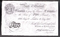 London Coins : A130 : Lot 129 : Five pounds Catterns white B228 dated 12 July 1930 prefix 004/J, Pick328a, very light stain ...