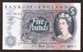 London Coins : A130 : Lot 132 : Five pounds Fforde B312 issued 1967 first series prefix R77, aU-UNC