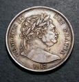 London Coins : A130 : Lot 1328 : Halfcrown 1817 Bull Head S over I in PENSE unlisted by ESC, Davies or Spink A/UNC with a small s...