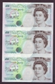 London Coins : A130 : Lot 143 : Five pounds Kentfield C108 issued 1993, an uncut trio serial AC01, ACO2 & AC03 000355...