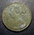 London Coins : A130 : Lot 1548 : Penny 1861 Freeman 28 dies 5+G Fine/Good Fine with surface marks and green patina through having bee...