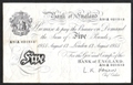 London Coins : A130 : Lot 155 : Five pounds O'Brien white B276 dated 13 August 1955 prefix A51A, Fine+