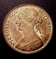 London Coins : A130 : Lot 1585 : Penny 1873 Freeman 64 dies 6+G Lustrous UNC with a couple of spots on the reverse