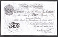 London Coins : A130 : Lot 166 : Five pounds Peppiatt white B241 dated 4 March 1937 serial T/261 40239, MANCHESTER branch, li...