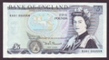 London Coins : A130 : Lot 176 : Five pounds Somerset B345 issued 1987 first run low number RA01 000558, UNC