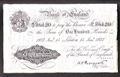 London Coins : A130 : Lot 179 : One hundred pounds Peppiatt white B245 dated 15th January 1937 prefix 52/O, pinholes top left &a...