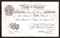 London Coins : A130 : Lot 223 : Ten pounds Peppiatt white WW2 German Operation Bernhard forgery dated 19 March 1936, prefix K/16...
