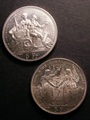 London Coins : A130 : Lot 574 : Switzerland Shooting Thalers (2) 1883 Shooting Thaler X#S16, 1876 Lausanne Reverse TIR FEDERAL D...