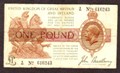 London Coins : A130 : Lot 81 : Treasury 10 shillings Bradbury T16 issued 1917 prefix E/56, Pick351, small holes in design&#...