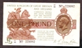 London Coins : A130 : Lot 95 : Treasury one pound Warren Fisher T31 issued 1923 prefix H1/95, rusted pinholes at left, good...